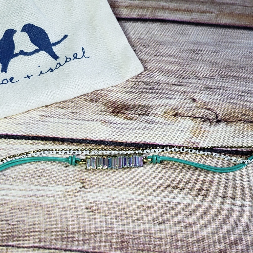 Leather and Baguette Bracelet